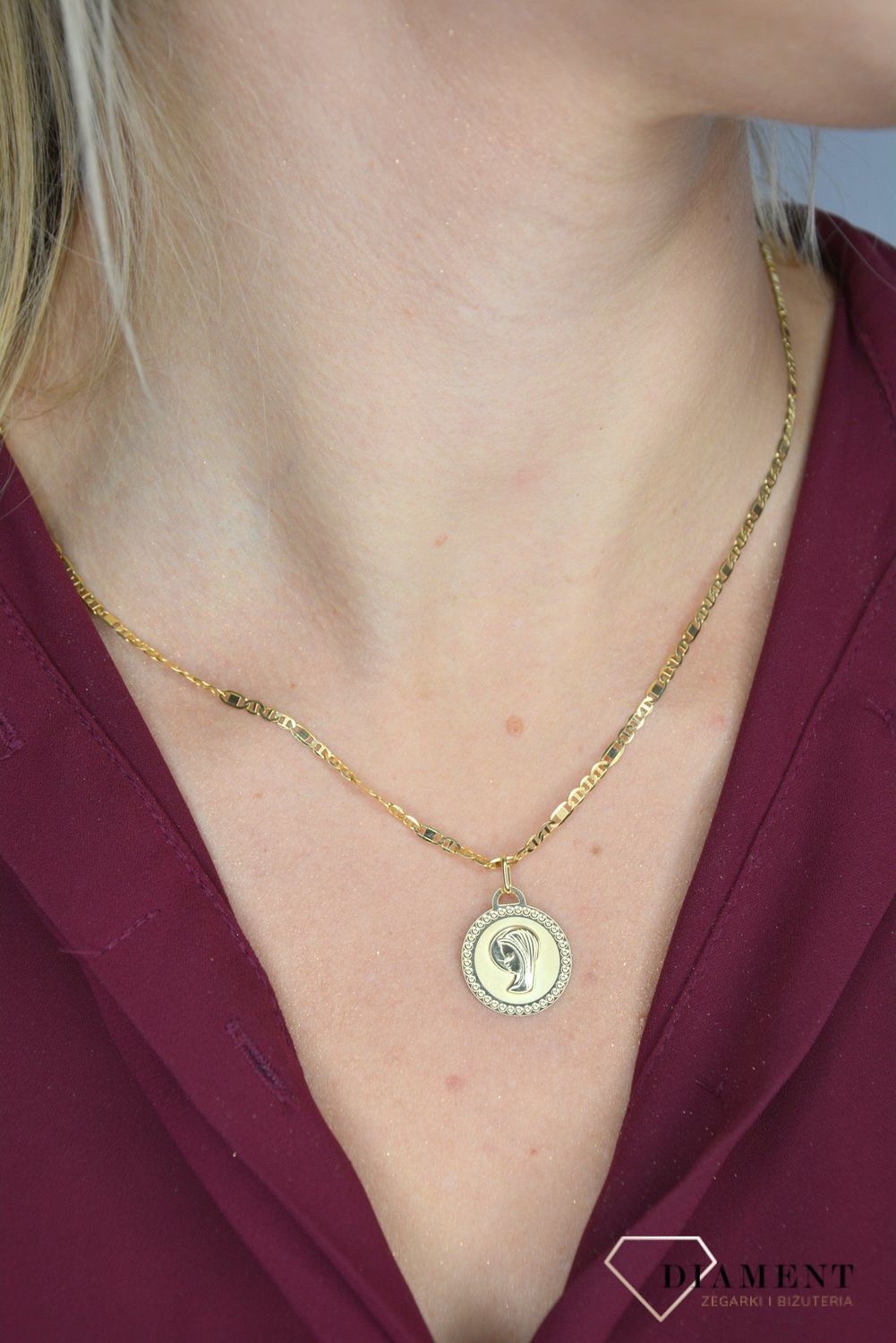 Złoty łańcuszek 585 figaro gucci 2 mm DIA-LAN-1194-585 2mm ✅ Złoty łańcuszek o delikatnym splocie figaro gucci o niewielkich oczkach ✅.jpg